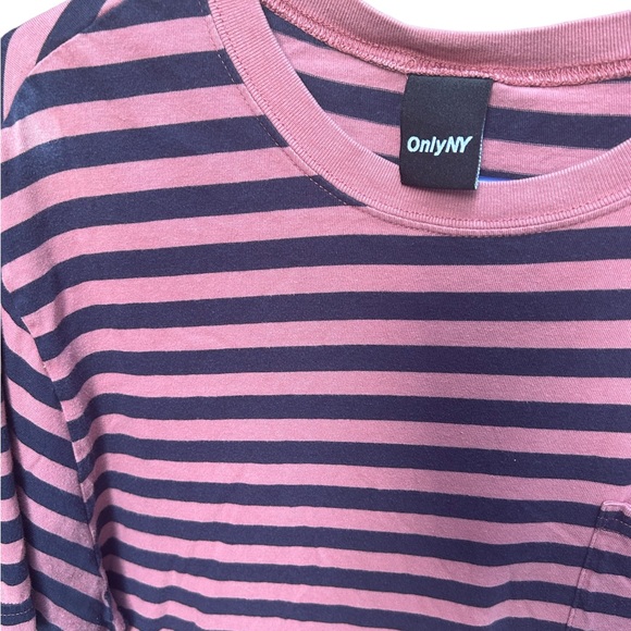 OnlyNY Striped Mens Large Crew Neck Shirt - Picture 5 of 7